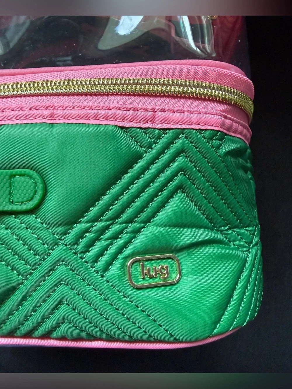 Lug x Wicked Whoosh Clearview Cosmetic Bag Case (Pink Green Glinda Elphaba Oz)